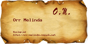 Orr Melinda névjegykártya